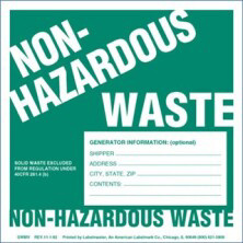 Non-Hazardous Waste Labels w/Generator Info