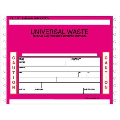 universal waste label labelmaster