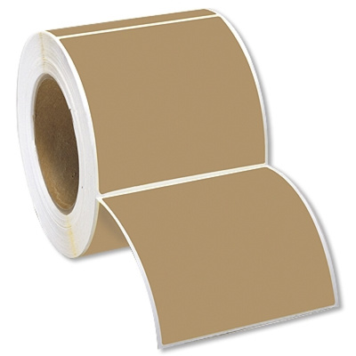 Blank Brown Kraft Paper Label, 3" x 3" | Labelmaster